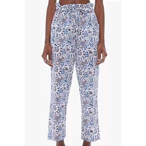 Xirena Tayler Pants Drawstring in White Mosaic Le Cactus Print Sz XL Straight -